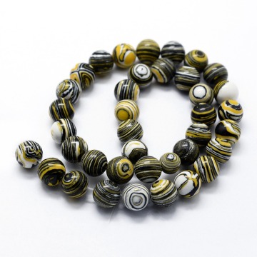 Pandahall 10mm Dyed Yellow Synthetic Malachite Beads Strands: Shop Unique Craft Supplies Online