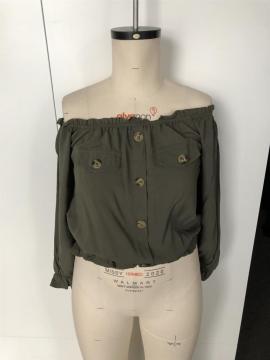 Chemise manches longues avec épaules amples