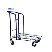 Metal galvanized folding warehouse logistics handcart