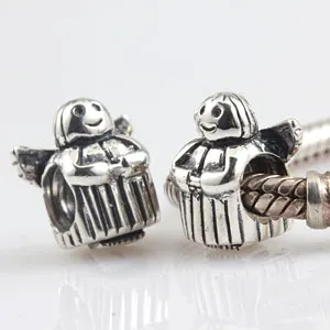 Silver Cheap European Cherub Charm Beads 