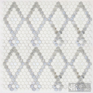 Telhas de mosaico de vidro com padrões customizáveis