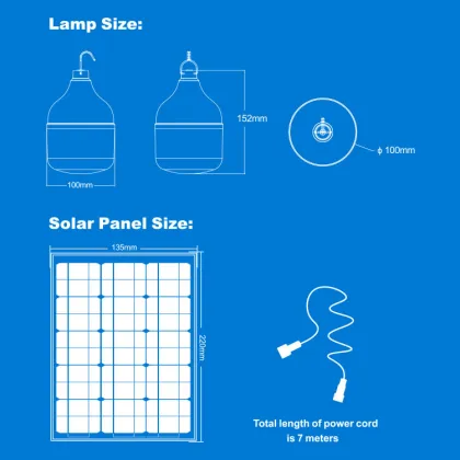 Anern LED Emergency Rechargeable Solar Bulbs with Panel for Home