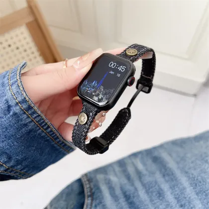 Cross Denim Fashion Creative Strap for Apple Watch 6/7/8/9 and Xiaomi 8/9