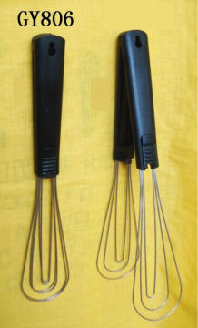 High Quantity Stainless Steel Egg Beater Whisk with Big Black Plastic Handle whisk