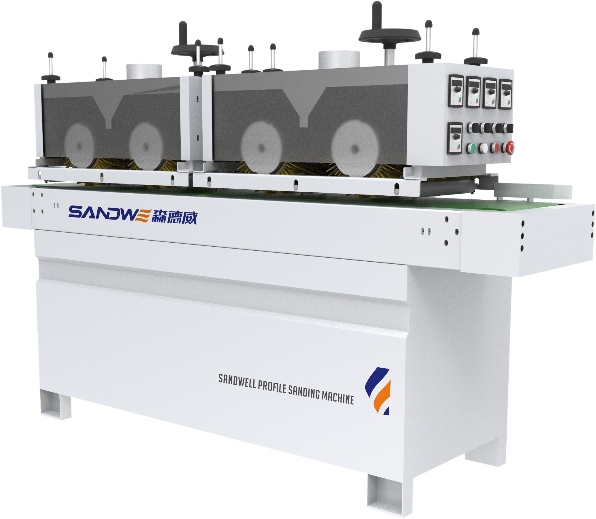 Narrow-material brush sanding machine