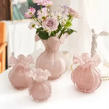 Ins Style Glass Pomegranate Vase: Enhancing Your Living Room Décor with a Transparent Flower Arrangement