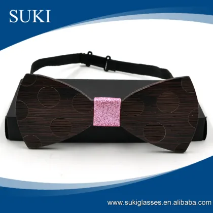 Fashionable party wooden bow tie ,bow tie packaging box