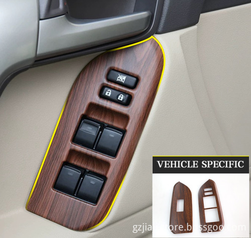 Peach Wood Car Interior Accessories: Gear Panel Window Lifter Switch Kit & Dashboard Cover