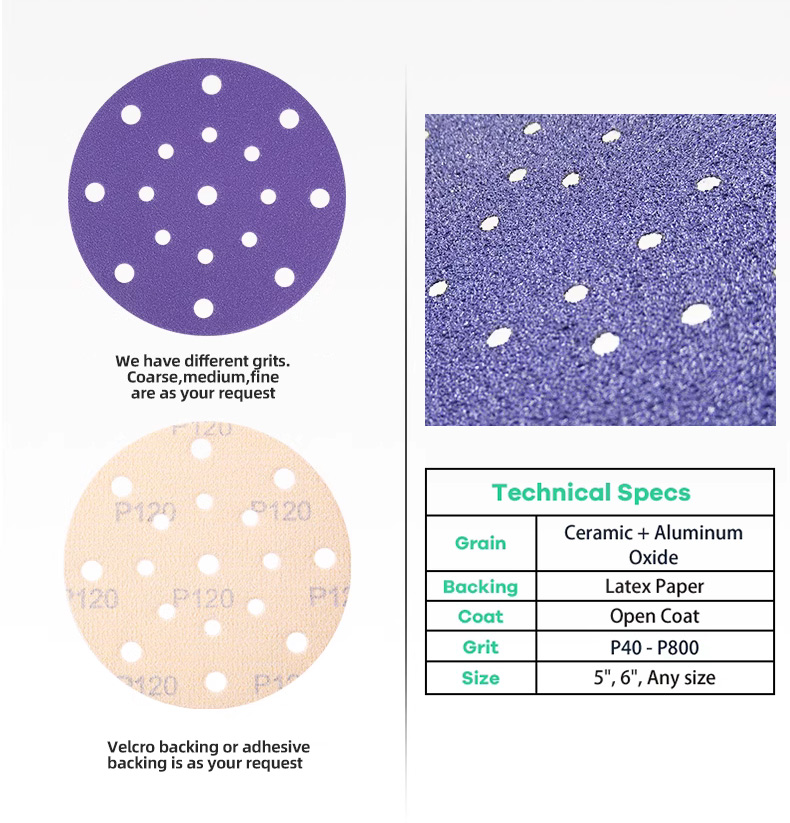 Purple Ceramic Abrasive Sheet Roll