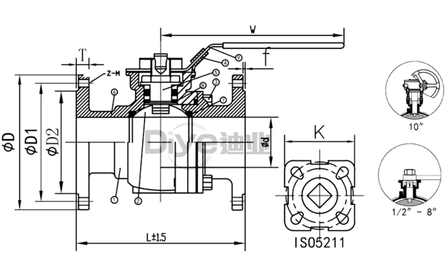 Stainless Steel 2pc Flange Ball Valve