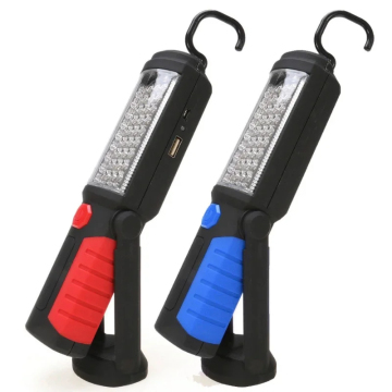 Super Bright USB Rechargeable Portable Work Light Stand: 36+5 LED Emergency Flashlight with Magnet Hook for Outdoor Use - ABS Lamp Body