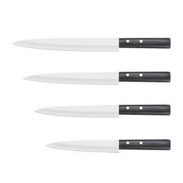 Facas de salmão grande com alças de madeira Pakka - 200 mm a 290mm lâminas