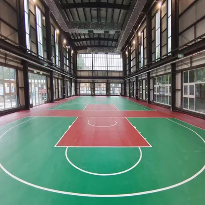 PVC Sports Roll Mat basketball flooring