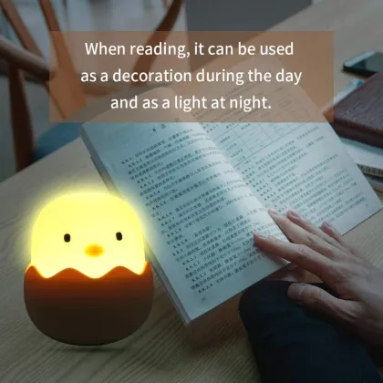 Creative Rechargeable Silicone LED Egg Night Light for Baby Sleep