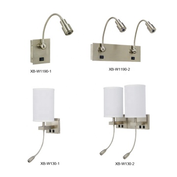 Modern Iron Metal LED Headboard Lamp Set for Home & Hotel