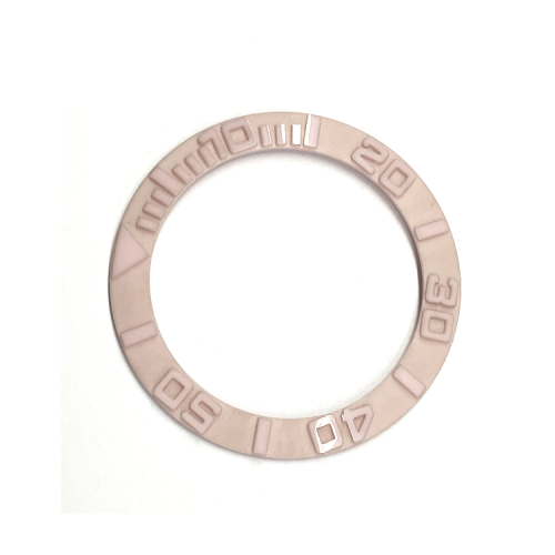 Pink Watch Ceramic Bezel With Convex Scale