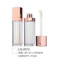 Square Plastic Empty Lipgloss Tube Packaging with Brush