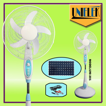 Heavy duty home use LED light charging battery 12V dc solar fan with alligator clip