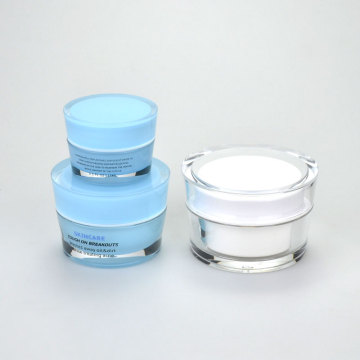 skin care 15g 30g 50g empty plastic acrylic cosmetic bottle jar container cristal white