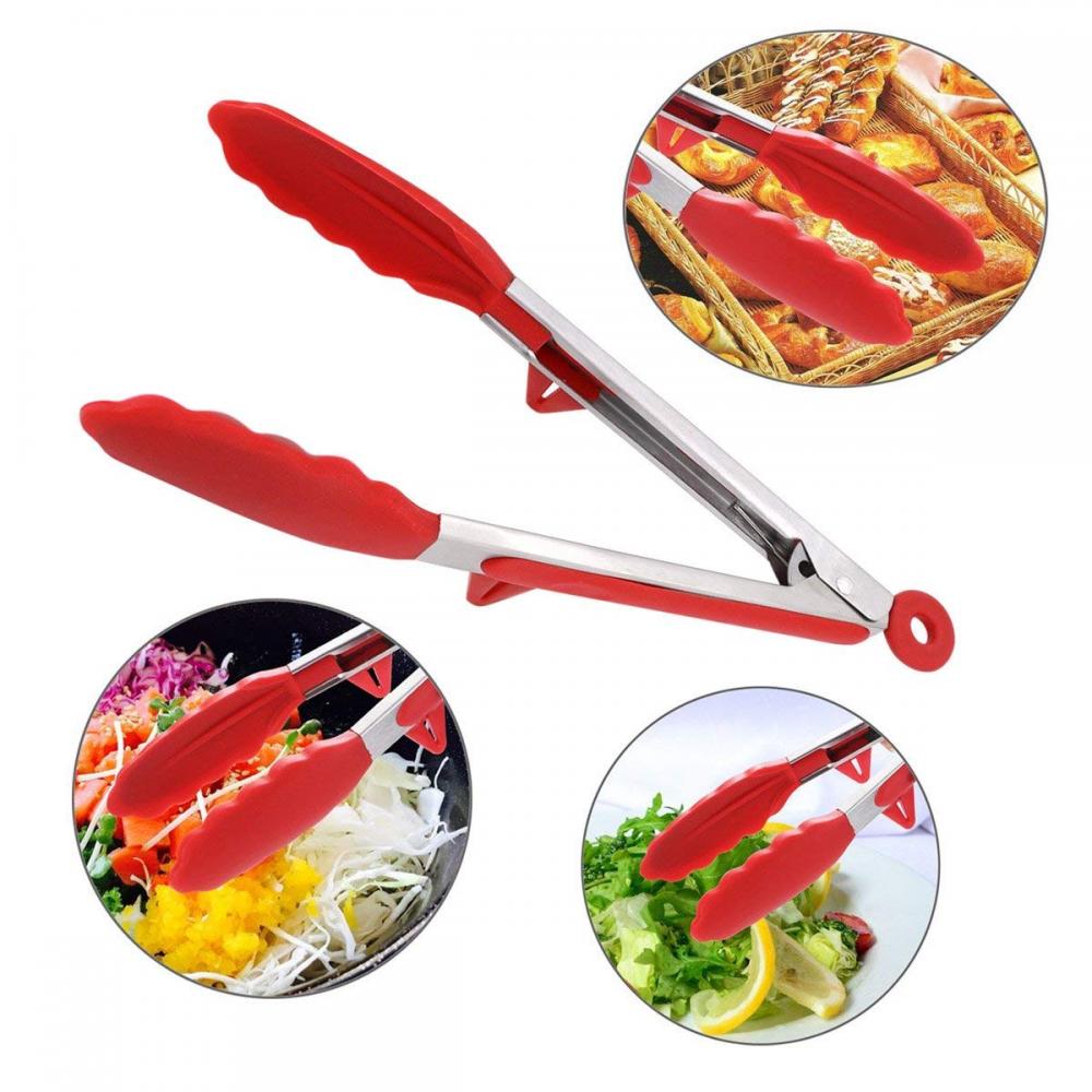 9inch Silicone Kitchen Cooking Food Tong