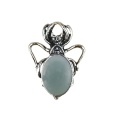 Amazonalite 13X18mm Cabs Antique Silver Alloy Spider Pendant Keychain