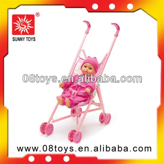 Toy cart with baby doll