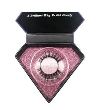 Shiny Purple Diamond Shape Eyelashes Box