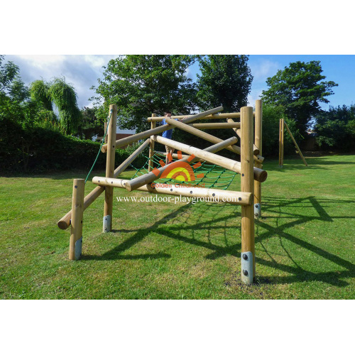 Struktur Climbing Outdoor Playground Set Tali untuk kanak-kanak