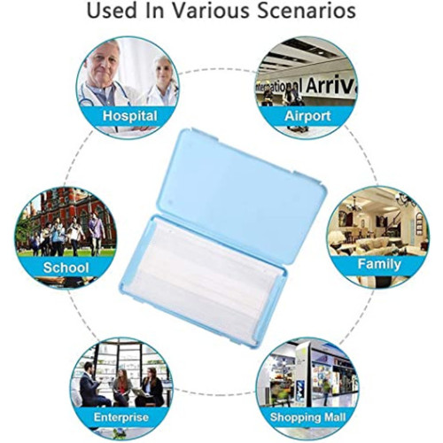 Caja de almacenamiento de máscara de cara portátil Caja de bolso de plástico