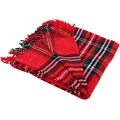 Plaid Polyester Throw Blanket Soft Cozy Woven Blanket