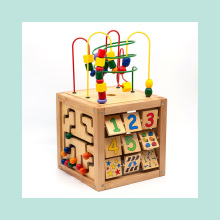 Brinquedo de bebê de bloco de madeira, brinquedos de madeira um ano de idade