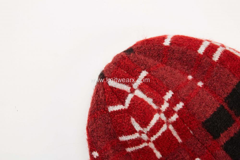 Girl's Knitted Jacquard Winter Soft Beanie Cap