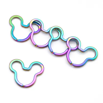 Creative Mickey Mouse Shaped Colorful Key Rings