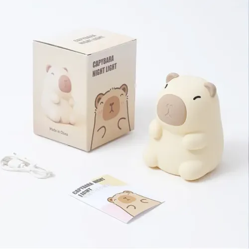 Капибара силиконовый ночной свет с зарядкой и затемнением