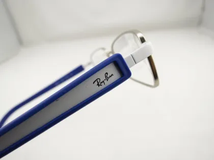 Matte Silver Ray Ban Rb6217 2538 Blue Plastic Eye Glasses Frames For Man 52mm