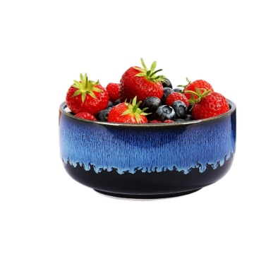 Unique Reactive Glaze Ceramic Cereal Bowls - Porcelain Salad Soup Fruit Bowl