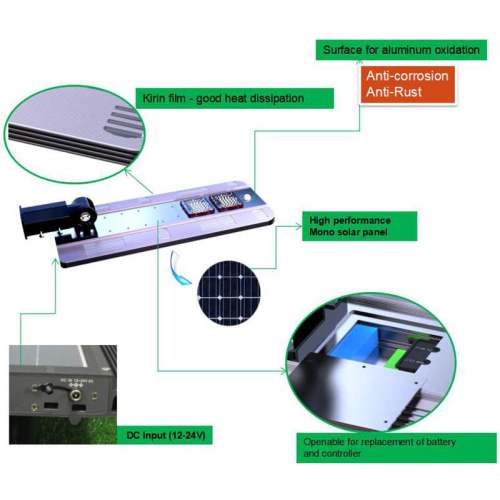 LED Outdoor Solar Street Light with Lithium Battery