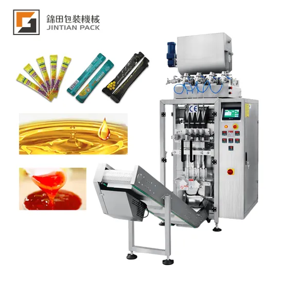 Automatic 6 Lane 4 Lane Liquid Bar Fruit Jam Jelly Packing Machine
