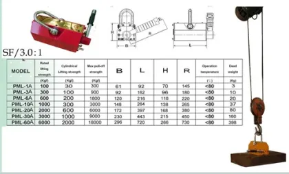 permanent magnetic lifters