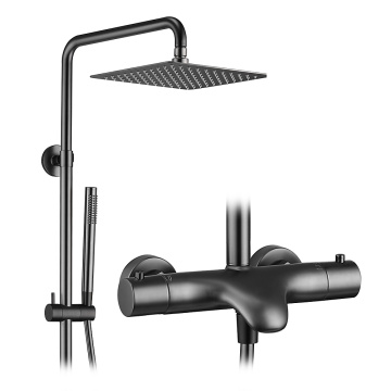 Fashion gun metal grey bathroom thermostat shower mixer