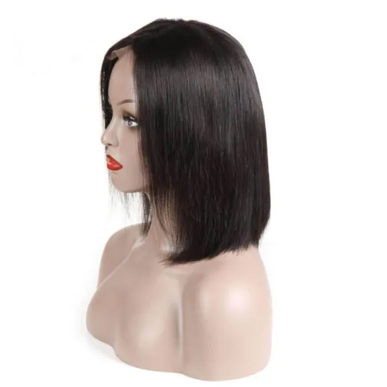 Straight Texture For Black Women Short Human Hair Lace Wig