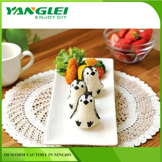 DIY Cute Penguin Kitchen Sushi Maker Sandwich Rice Ball Mould Bento Punch Combo