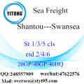 Shantou Puerto de carga marítima de envío a Swansea