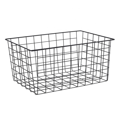 Household Organiser metal household wire storage basket for shop display Manufactory