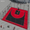 PP Material de quadra de esportes de basquete temporário portátil