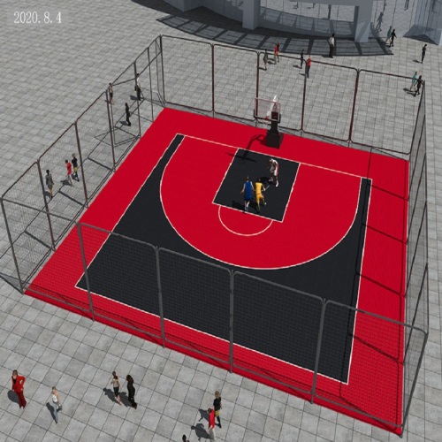 3x3 Basketball Court Rubber Buiten vloer