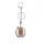 Gemstone Apple Key Chain Rhingestone Crystal Apple Shape Key Anneau pour cadeau d&#39;anniversaire Cadeaux de la fête des mères