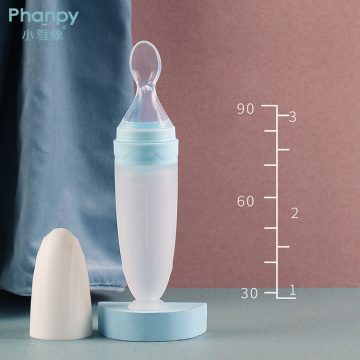 Mangeoire pour biberon en silicone avec cuillère pour bébé de l&#39;usine