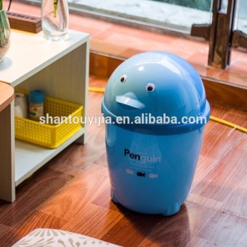 Penguin Plastic Trash Bin 11L Colorful Trash Bin