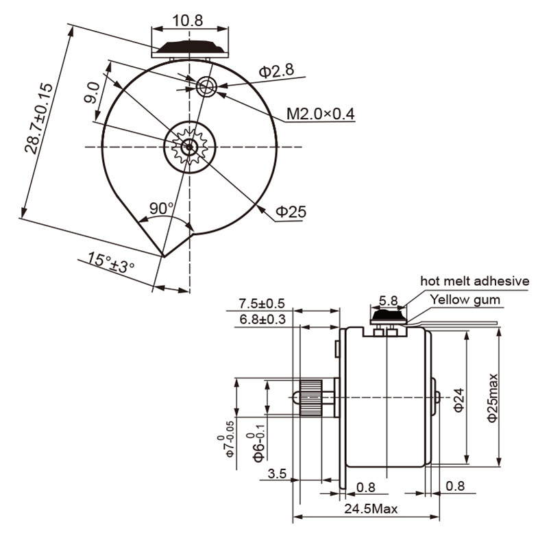 stepper motor reduction gear